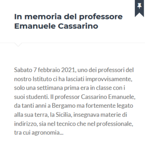 In memoria del professore Cassarino